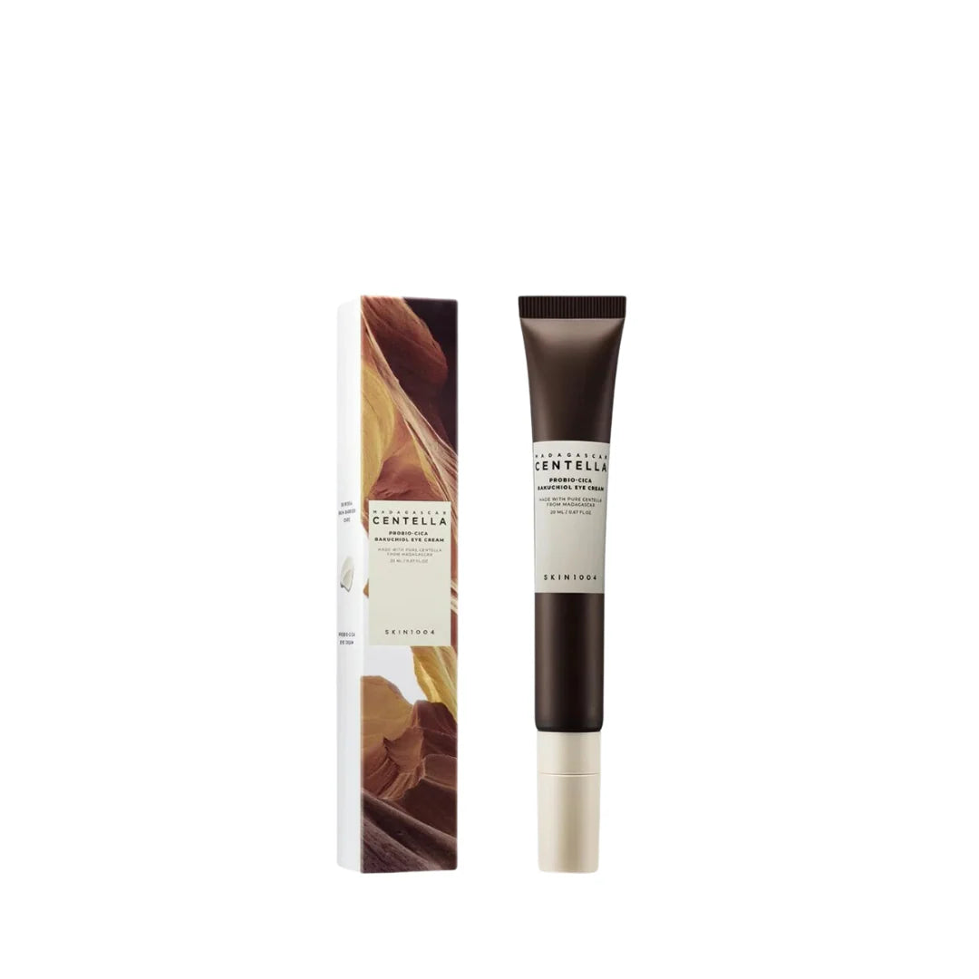 Skincare product tube and packaging on a white background