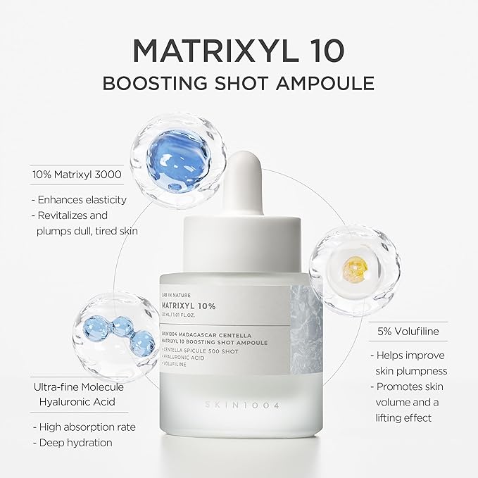 KINTO04 Matrixyl 10 Boosting Shot Ampoule with product details on a white background