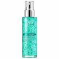 Anua PDRN + Hyaluronic Acid Hydrating Capsule Mist in a clear bottle filled with sparkling turquoise liquid, featuring a silver pump dispenser, on a solid white background.