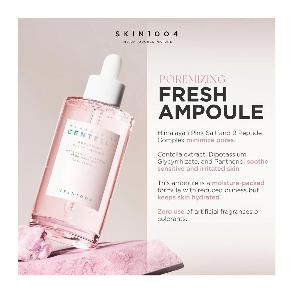 SKIN1004 Poreminizing Fresh Ampoule with product and description on a light background