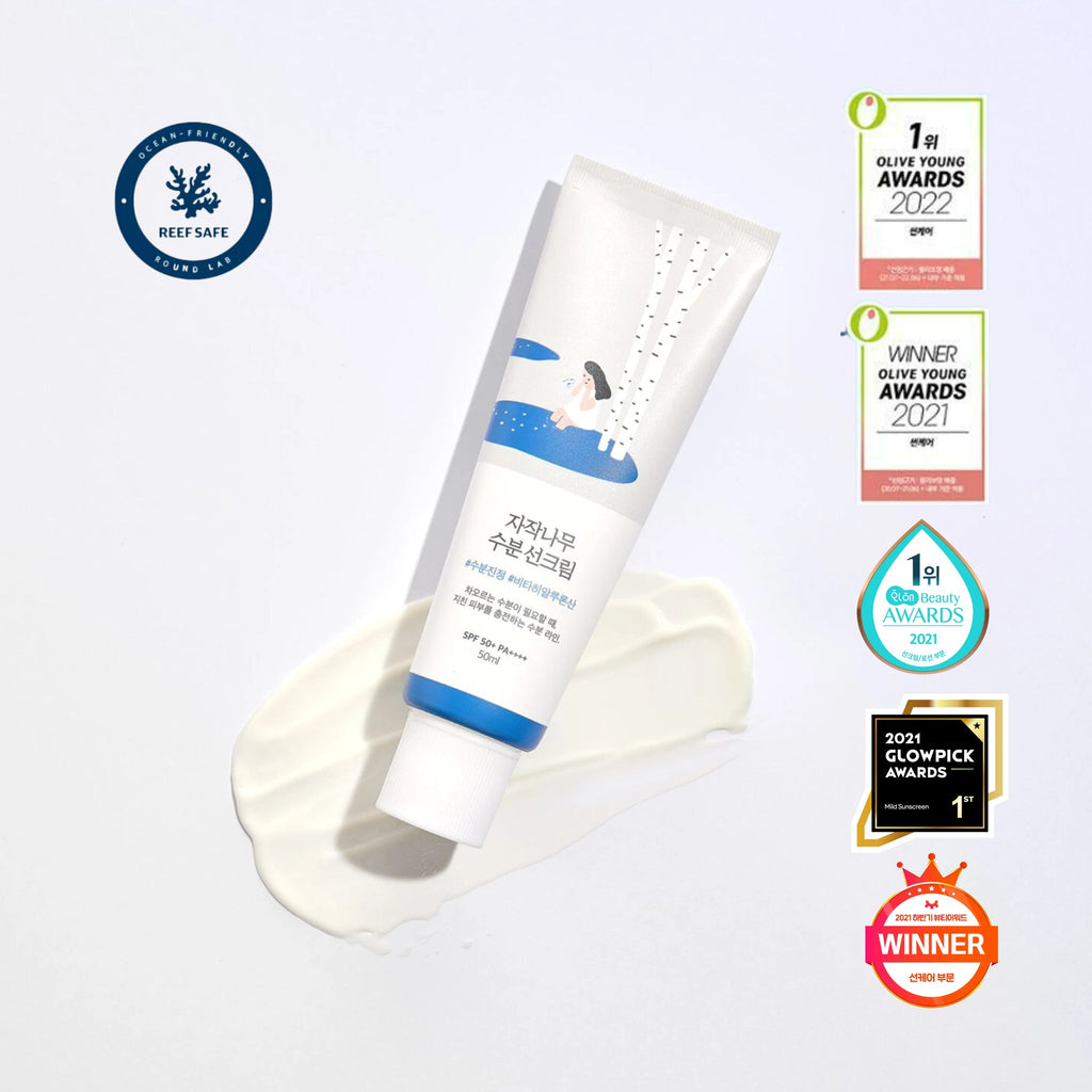 Round Lab Birch Moisturizing Sunscreen SPF50+ – Lightweight Hydrating Sun Protection