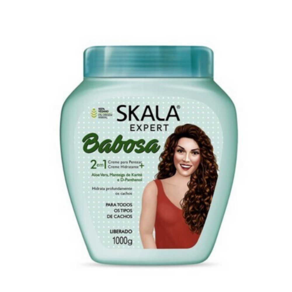 Skala Expert Babosa hair care product jar with a woman's face on the label