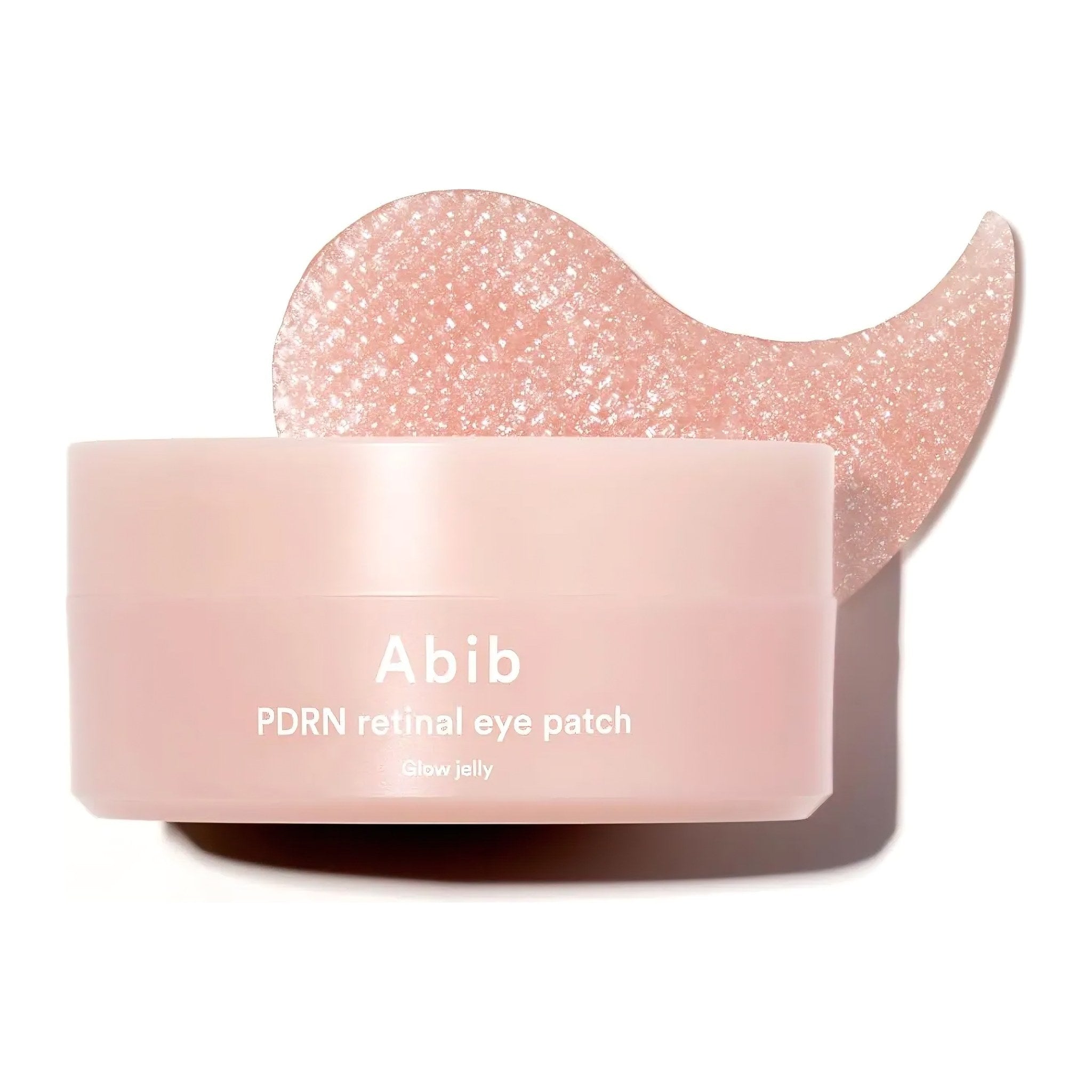 Abib PDRN Retinal Eye Patch jar with a pink hydrogel eye patch