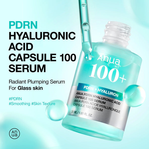 Anua PDRN Hyaluronic Acid Capsule 100 Serum – Firming, Hydrating & Skin Repair (30ml)