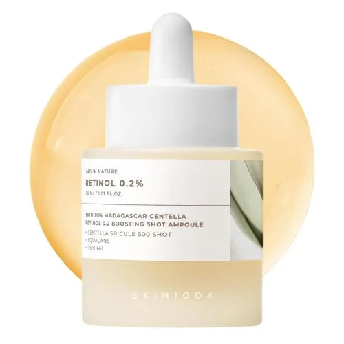 SKIN1004 retinol ampoule bottle with dropper on a white background