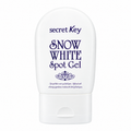 A white squeeze tube of Secret Key Snow White Spot Gel with dark blue text, shown against a plain white background.