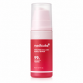 A bottle of medicube PDRN Pink Collagen Bubble Serum, featuring a vibrant pink and red gradient bottle with a frosted cap, set against a plain white background.