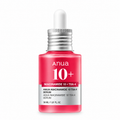 Anua 10+ Niacinamide 10 + TXA 4 Serum in a 30 ml dropper bottle. The bottle is a vibrant pink with a metallic silver collar and a white rubber dropper cap, set against a plain white background.