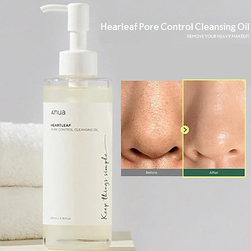 Anua Heartleaf Pore Control Cleansing Oil – Deep Clean, Blackhead Care & Makeup Removal